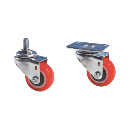 Shopping cart wheel heavy load caster 3030-S-PU-BT (rotating bolt type), 3030-S-PU (rotating type), 3030-R-PU (fixed type)