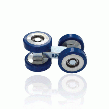 HC-SRSRU (SET), HC-SSRU (Rollaman) Aluminum Rubber Coated 4-Wheel Portable Low Noise Korean Caster