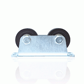 HC-WUR[Iron Roller] HC-POMWUR[Nylon Roller] Iron/Nylon U Angle 2 Wheels-Plate Fixation