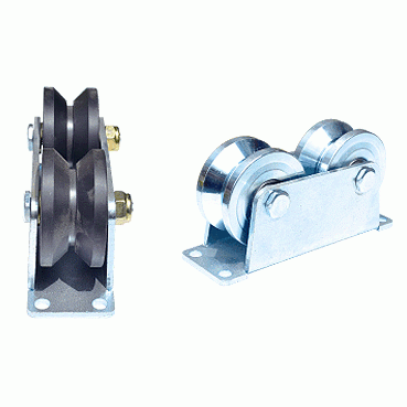 HC-WVR 4 inches [HC-42500] Iron nylon V angle 2 wheels - plate fixation